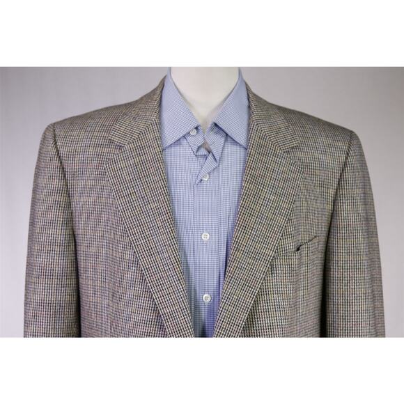 Giliberto Spector New York Bespoke Black White Woven Silk Sportcoat Blazer 42R - Picture 3 of 9